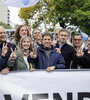 Axel Kicillof dijo presenta en la movilización del 1° de mayo. (Fuente: NA)