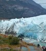 El brazo Rico, atrás del glaciar Perito Moreno, en el lago Argentino.