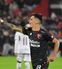 Aguirre fue la figura de Newell's con asistencia y gol (Fuente: Fotobaires)