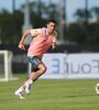 Di María entrena junto a la selección en Estados Unidos.