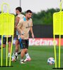 Messi durante el entrenamiento en Nueva Jersey (Fuente: Prensa AFA)