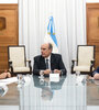 Pullaro en la reunión con el jefe de Gabinete Guillermo Francos