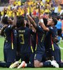Los jugadores ecuatorianos festejan (Fuente: AFP)