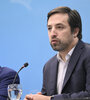 Nicolás Kreplak y Axel Kicillof durante los anuncios de ayer.  (Fuente: Prensa Gobierno de la PBA)