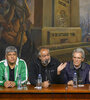 Mario Manrique, Pablo Moyano, Héctor Daer, Carlos Acuña y Andrés Rodríguez de CGT.