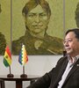 El presidente de Bolivia, Luis Arce, recibió a Página/12 en la Casa Grande del Pueblo, la sede del gobierno en La Paz (Fuente: AFP)