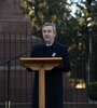 Javkin en su discurso en el parque Independencia.
