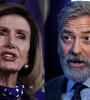 Nancy Pelosi y George Clooney. (Fuente: AFP)