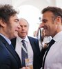 Javier Milei y Emmanuel Macron, cara a cara.