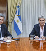 Jorge Macri y Luis Caputo solo sonríen para la foto. (Fuente: Prensa Ministerio de Economía)