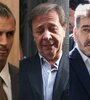 Los diputados nacionales Martín Menem, Oscar Zago y Cristian Ritondo: socios, aliados y también adversarios. 