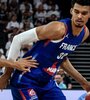 Wembanyama, jugador sensación de la NBA y estrella de Francia en sus Juegos. (Fuente: AFP)