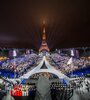 La gran fiesta de la inaguración bajo la lluvia parisina. (Fuente: AFP)