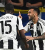 Nico González celebra su primer tanto con el conjunto bianconero en la Champions. (Fuente: AFP)