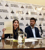 López, Tepp, Monteverde y Romero en conferencia de prensa.