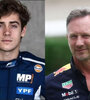 Colapinto y Christian Horner, jefe de Red Bull (Fuente: Redes sociales)