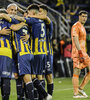 Los jugadores de Central festejaron en Rosario (Fuente: Fotobaires)