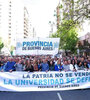 La columna bonaerense volvió a marchar en defensa de la universidad pública.  (Fuente: Prensa)