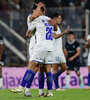 Rodríguez y Mendoza celebran la victoria de los mendocinos (Fuente: Fotobaires)