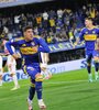 Merentiel grita con todo el gol que le dio el triunfo a Boca. (Fuente: Julio Mancini)