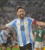 Messi festeja su gol de regreso en el seleccionado (Fuente: Alejandro Leiva)