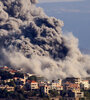 Bombardeoisraelí en Khiam, sur de Líbano. (Fuente: AFP)