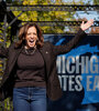 Kamala Harris en un acto de campaña en Grand Rapids, Michigan. (Fuente: AFP)