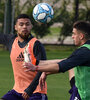 El chileno Díaz, en la práctica de River.