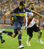 Izquierdoz y Pratto en la primera final de la Copa Libertadores. (Fuente: Alejandro Leiva)