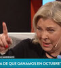 Carrió volvió a prometer que el oficialismo va a ganar las elecciones.