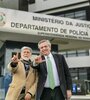 Alberto Fernández durante la visita a Lula en julio, junto con el ex ministro brasileño Celso Amorim.