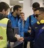 Carlos Tevez encabeza la delegación de Boca Juniors, ya en suelo ecuatoriano. (Fuente: Foto Prensa Boca)