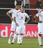 Los jugadores del Rojo, tras la derrota en Entre Ríos.