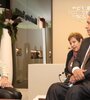 Cristine Lagarde junto a Lenin Moreno  en Davos en enero de este año.