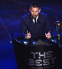 Lionel Messi, a la hora del discurso. (Fuente: AFP)