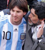 Maradona y Messi compartieron el Mundial de Sudáfrica 2010.