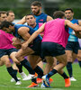 Los Pumas se preparan en Osaka para el partido frente a Tonga. (Fuente: Prensa UAR)