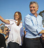 María Eugenia Vidal y Mauricio Macri en Junín. (Fuente: NA)