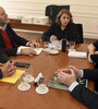 Fein con los secretarios Capilla, Caruana, Giró y Gianelloni.