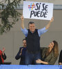 Macri durante la primera de las marchas del "Sí se puede", en Barrancas de Belgrano. (Fuente: NA)