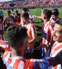 Todo Unión festeja la victoria en el clásico santafesino ante Colón. (Fuente: Télam)