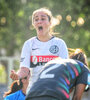 Maca Sánchez, con un buen promedio de gol en el inicio de la nueva era del fútbol femenino. (Fuente: Prensa San Lorenzo)