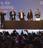 Rodenas, Perotti, Fernández, Bielsa y Capitanich en el escenario principal.