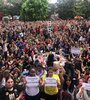 La asamblea de feministas de Abya Yala en el Encuentro de La Plata. (Fuente: Nadia Petrizzo)