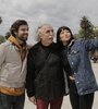 Cristian Cimminelli, Daniel Santoro y Mikki Lusardi en la histórica Plaza de Mayo. 