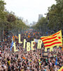 Cataluña realizó su manifestación más multitudinaria y pacífica este viernes. (Fuente: EFE)