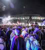 Los hinchas de River esperaron al plantel para celebrar en el Monumental (Fuente: EFE)