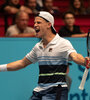 El festejo de Schwartzman, que buscará las semifinales ante Kachanov. (Fuente: AFP)