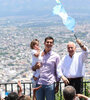 Los candidatos llegaron al acto en teleférico. (Fuente: Télam)