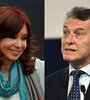 Cristina Kirchner y Mauricio Macri.